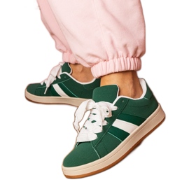 Grüne Turnschuhe Frauensport -Sneaker