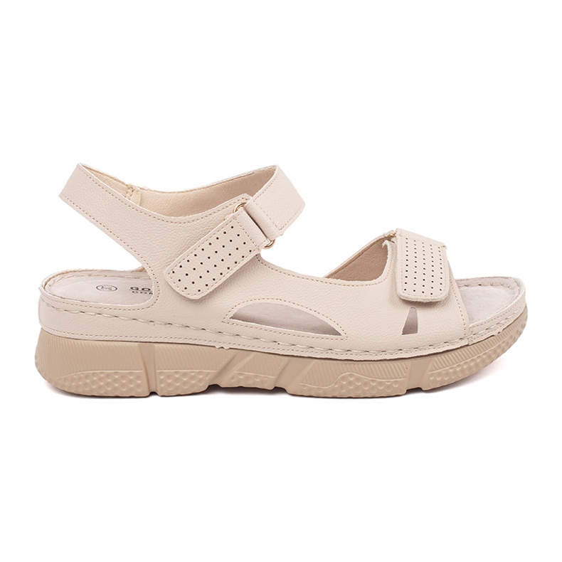 Goodin Beige klassische Frauensandalen