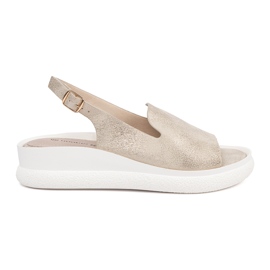 Goodin Goldene bequeme Frauensandalen