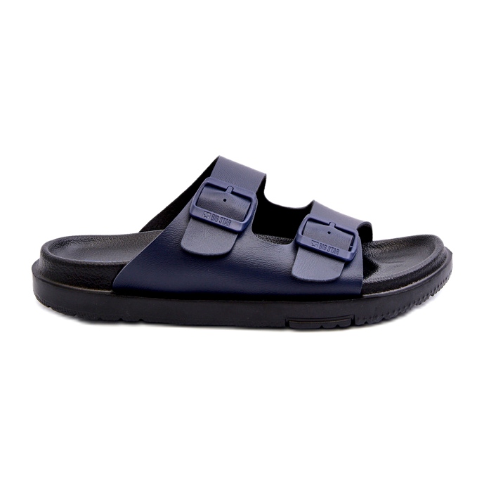 Leichte Herren-Flip-Flops mit Schnallen Big Star NN174593 Marineblau