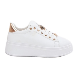 Frauen -Sneaker auf der Plattform mit weißen Stiften