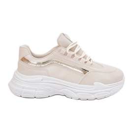 Sneakers Damen -Sportschuhe auf einer dicken beige Sohle