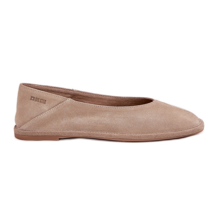 Frauen Wildleder Ballerinas Big Star RR274082 Beige