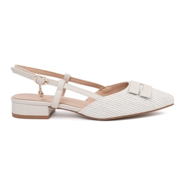 Goodin Weiße Sandalen mit offener Ferse