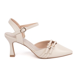 Goodin Leichte Beigepumpe mit einer offenen Ferse