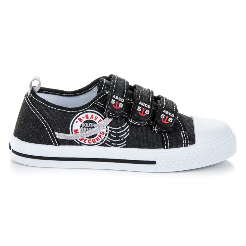 American Club Denim-Turnschuhe schwarz