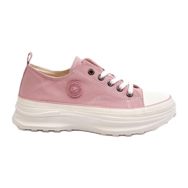 Damen-Sneaker mit massiver Sohle Big Star NN274129 Pink