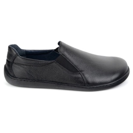 Barfuß-Leder-Frauenschuhe Pollonus 5-1308-026 Black Verona ausgerutscht schwarz
