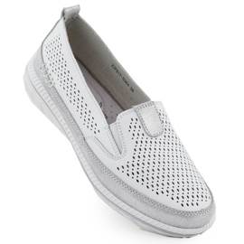 Evento Frauen offene Lederschuhe weiße Event 5634