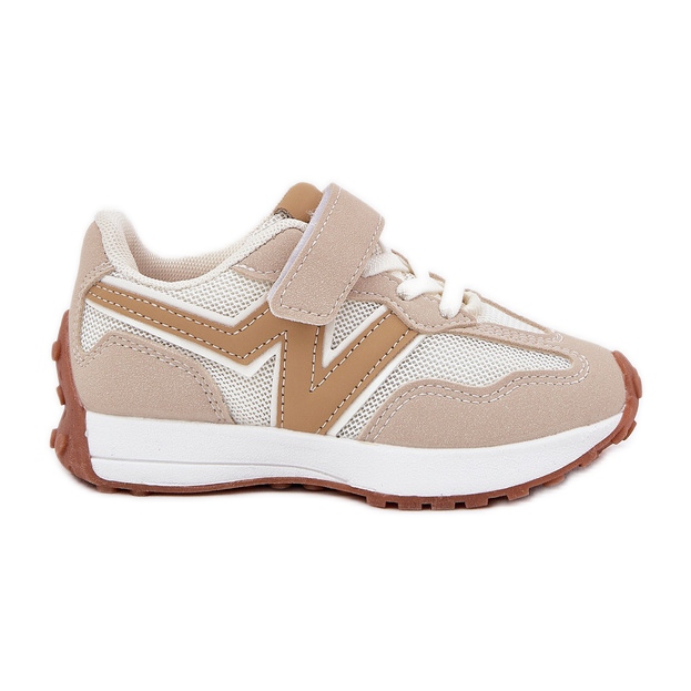 Kinder-Sneaker mit Klettverschluss, Beige