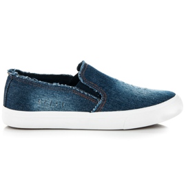 American Club Bequeme Slip-On-Schuhe blau