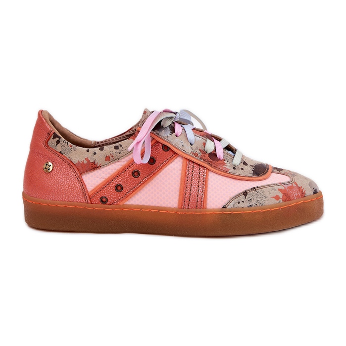 Damen-Leder-Sneaker Maciejka 06840-18 Orange