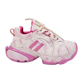 Damen -Leder -Sneaker GOE RR2N4038 Pink rosa