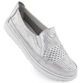 Evento Frauen Lederschuhe Openwork Silber Event 1653