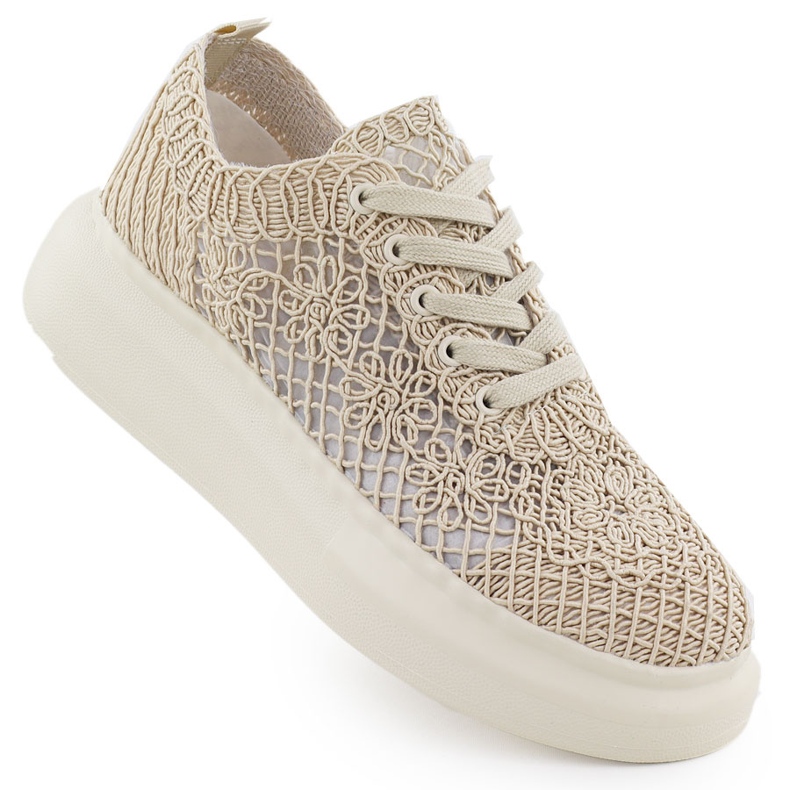 Frauenschuhe auf der Plattform Beige Vinceza 17371