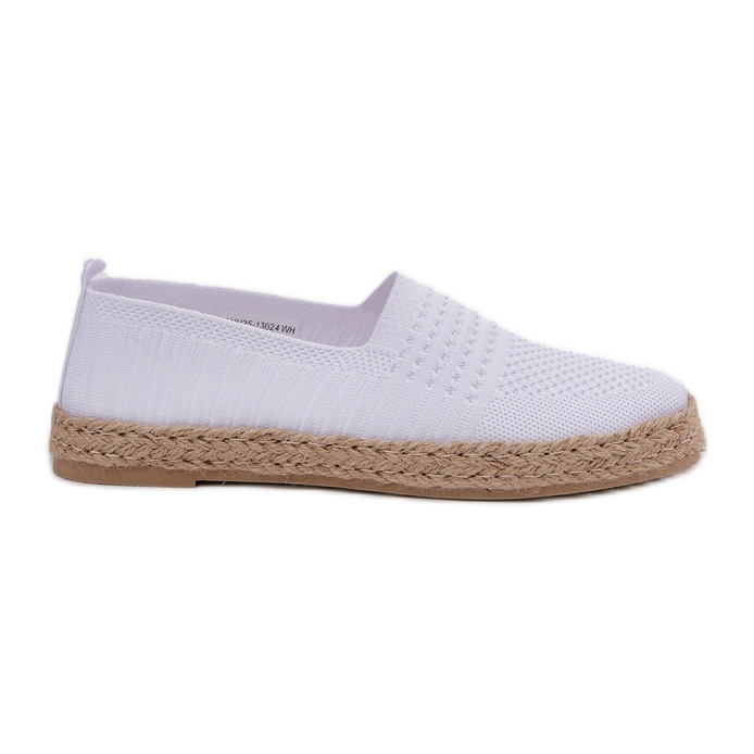 Frauen -Espadrilles mit Vinceza Braid 13624 Weiß