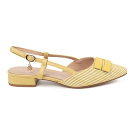 Goodin Gelbe Sandalen mit offener Ferse