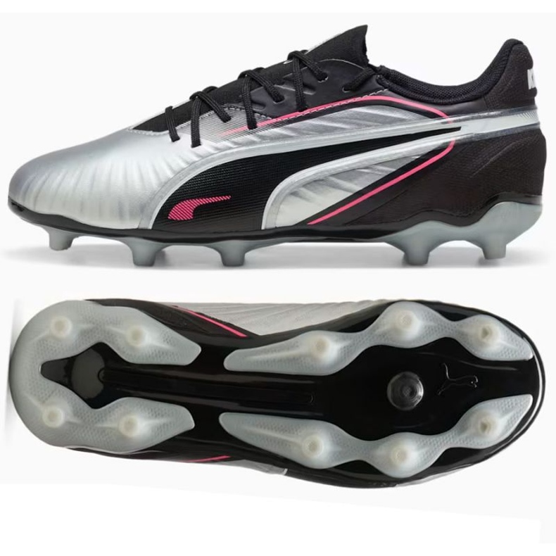 Puma King Match FG/AG 108320-02 Fußballschuhe silber-