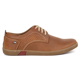 Olivier Herren Lederschuhe Casual 302GT Kamel braun