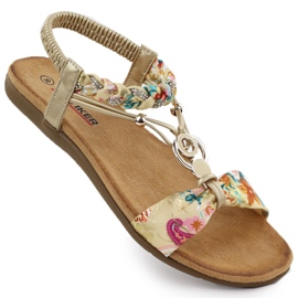 Frauen bequeme Sandalen aus Slip -up Golden Artiker 56C1316