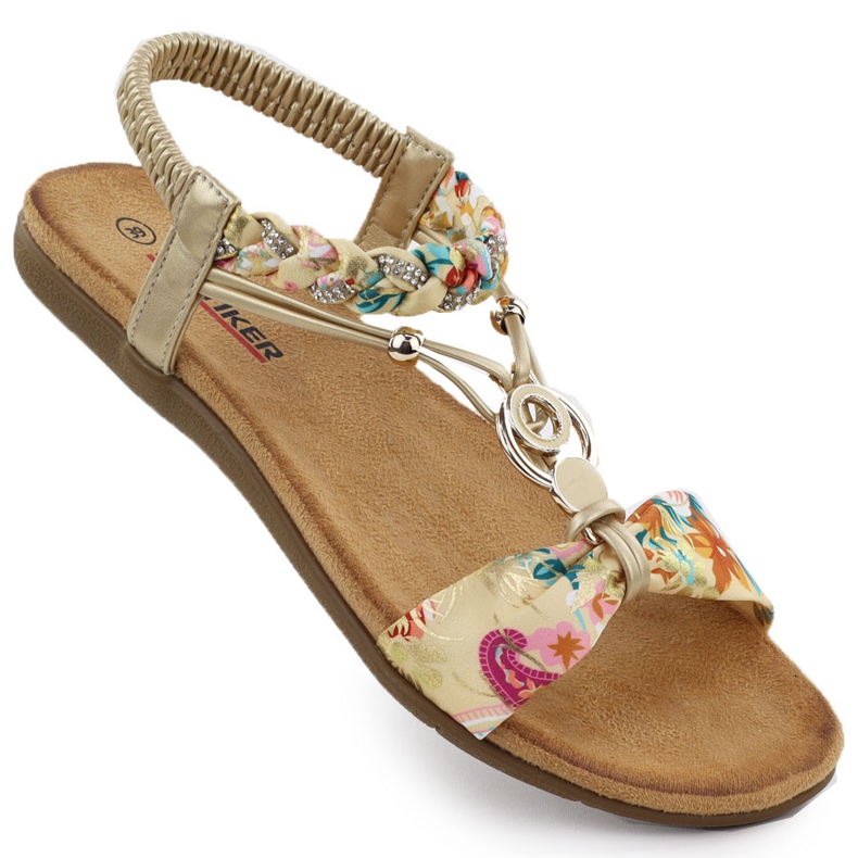 Frauen bequeme Sandalen aus Slip -up Golden Artiker 56C1316