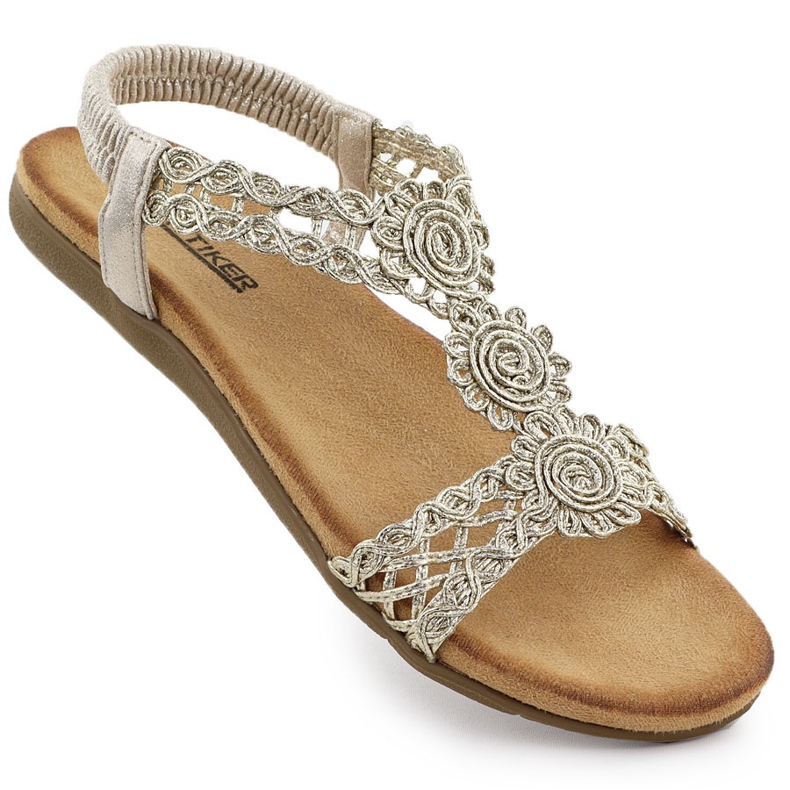 Damen komfortable Sandalen Slip -up Golden Artiker 56C1281