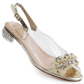 S.Barski Transparente Frauenhochschürze mit Złote S. Barski Zirkonen golden