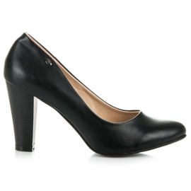 Vices New Collection Klassische Pumps auf einer Säule schwarz