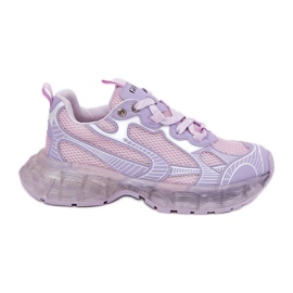 Damen -Leder -Sneaker GOE RR2N4081 Lila violett