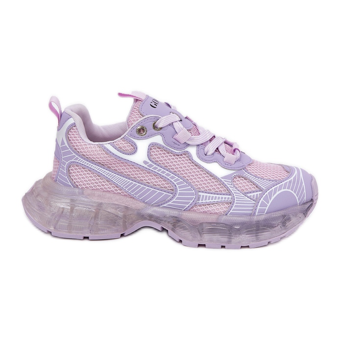 Damen -Leder -Sneaker GOE RR2N4081 Lila violett