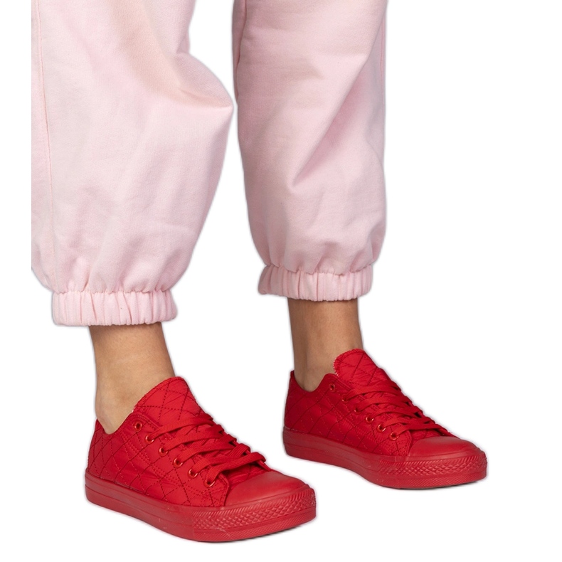 Red Classic gesteppte Turnschuhe rot