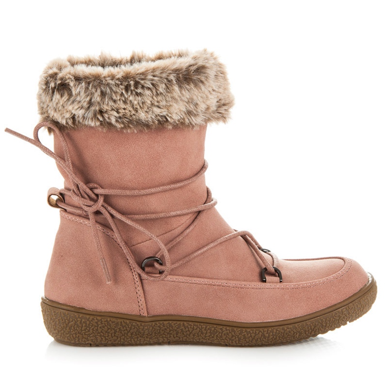 Kylie Stiefel mit Fell rosa