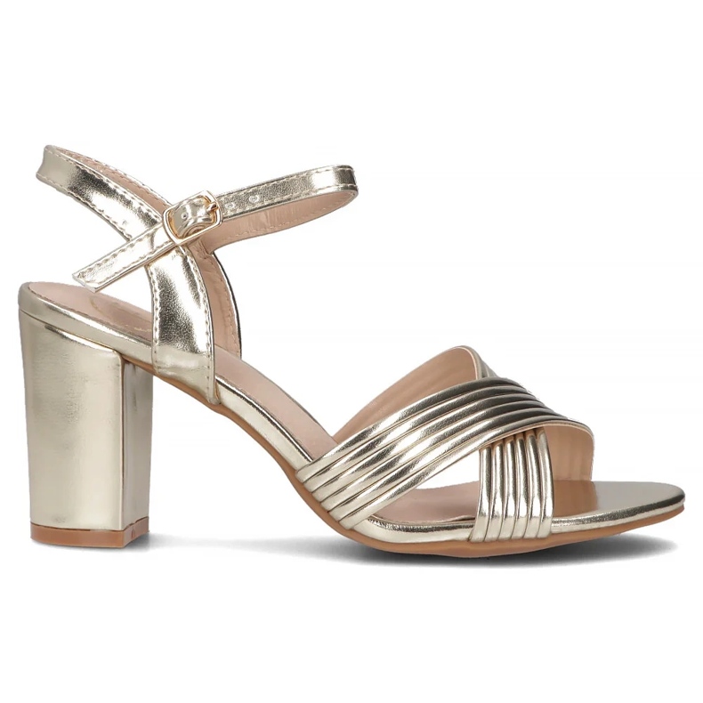 Filippo Damen -Ledersandalen für Frauen auf dem goldenen Pfosten DS6901/25