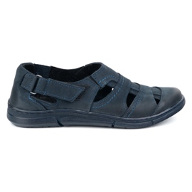 Olivier Herren Lederschuhe 54kz Leichtes Marineblau für den Sommer