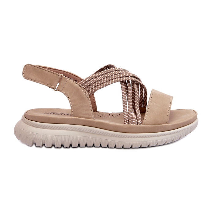 Evento Leichte Frauen bequeme beige Sandalen