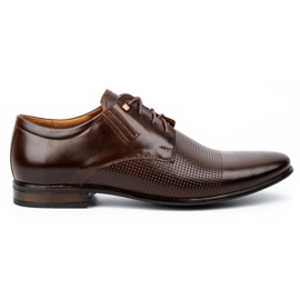 Olivier Herrenschuhe, formelles Leder 482 dunkelbraun