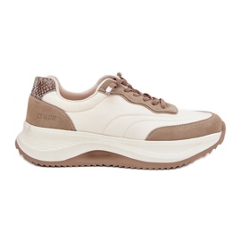 Wildleder-Sneaker für Wildleder auf dem Big Star RR274A344 Hi-polish Beige System