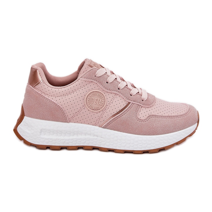 Frauen-Sneaker auf der Plattform Big Star RR274489 Hi-polish Pink System rosa
