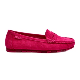 Damen-Mokassins aus Öko-Wildleder Big Star NN274934 Memory Foam System Fuchsia rosa