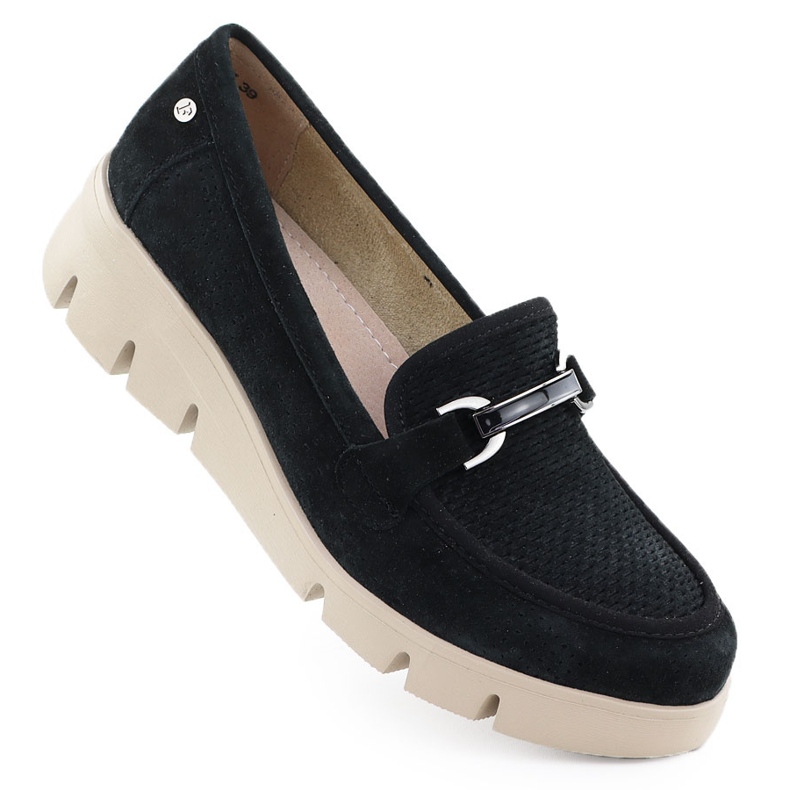 Damen -Lederschuhe für Hochzeiten schwarz Filippo 7002