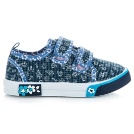 Bona Turnschuhe mit Blumen blau