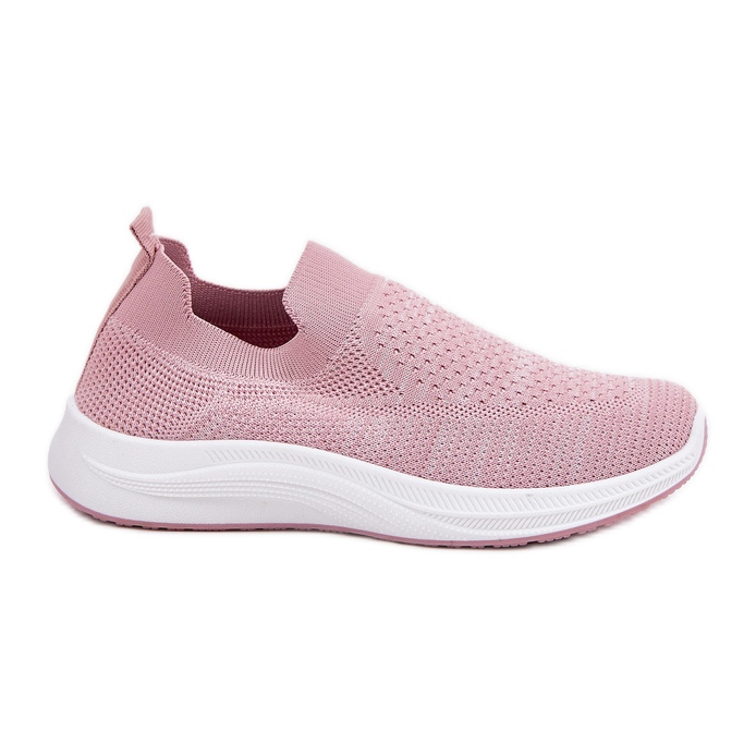 Damen-Slip-On-Sportschuhe aus Stoff, Rosa
