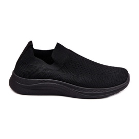 Schwarze Slip-On-Sportschuhe für Damen aus Stoff