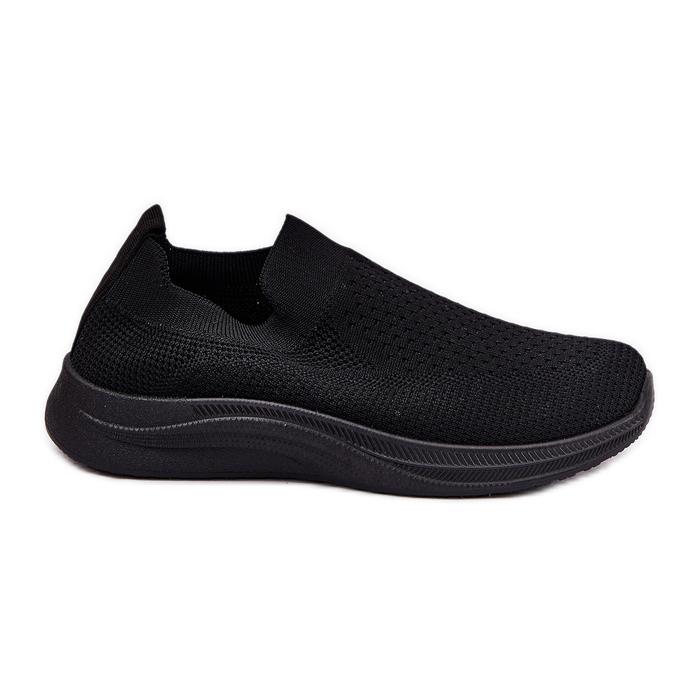 Schwarze Slip-On-Sportschuhe für Damen aus Stoff