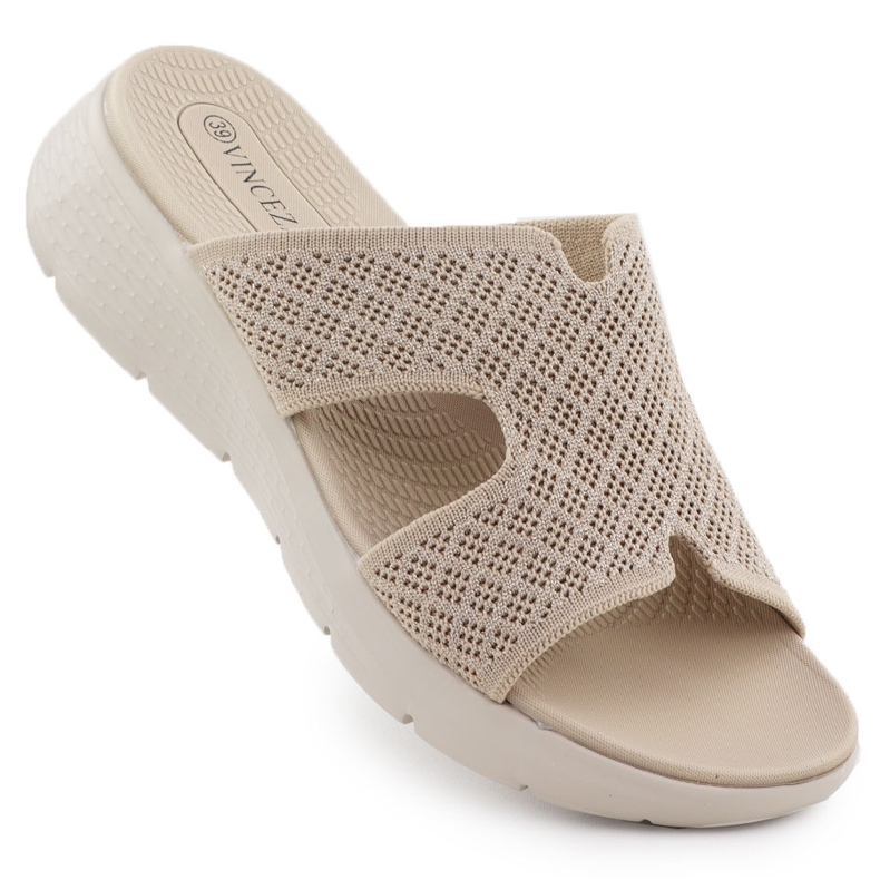 Damenflip Flops auf der Höhe Beige Vinceza 97300