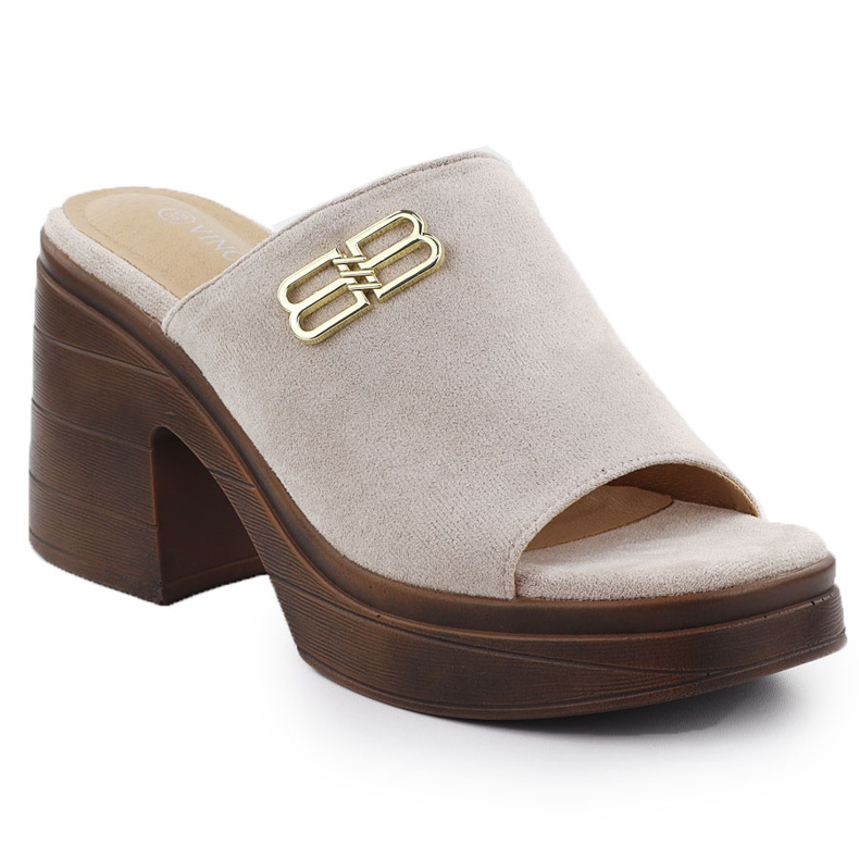 Damenschuhe auf der Säule Beige Vinceza 17400