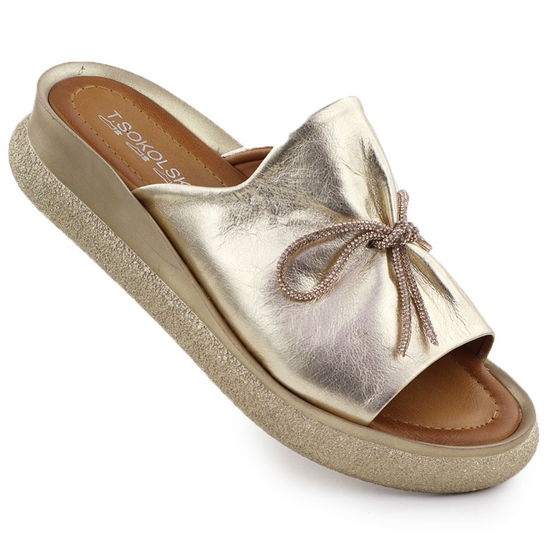 Damenleder-Flip Flip Flops T.Sokolski L25-154 golden
