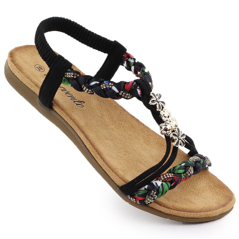 EVento Frauensandalen rutschten schwarzer Event 8309