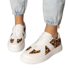 Weißen Pantter-Turnschuhe für Frauen