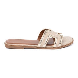 Seastar Flip -Flops für Goldene Frauen auf einer flachen Sohle